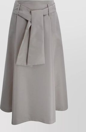 D.exterior taffeta maxi a-line skirt