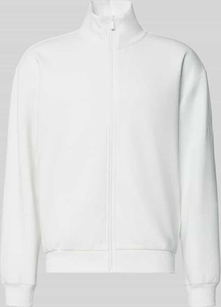 adidas Regular Fit Sweatjacke aus reiner Baumwolle in Offwhite, Gr&ouml;&szlig;e XXL