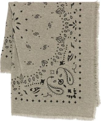 Kujten Sciarpa con stampa paisley - Toni neutri