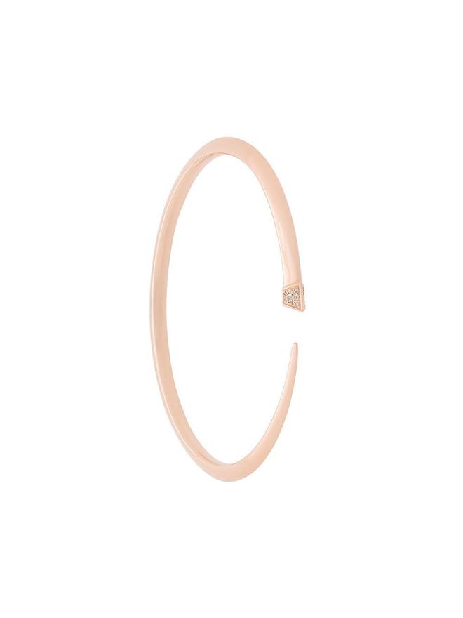 slim diamond Tusk bangle - Gold