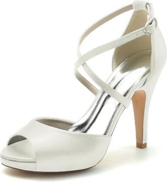 Madison G.Westerleigh chaussure mariage talon haut et bride en perles
