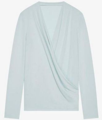 Givenchy Drapped V Top Frost, Brand Size 34 (US Size 0)