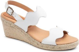 Patricia Green Palm Beach Wedge Sandal in White Leather at Nordstrom, Size 9