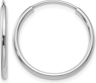 Diamond2Deal 14k Gold 1.50mm Polished Round Endless Hoop Earrings