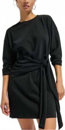 Nation Ltd Gloria Wrap Front Dress In Black