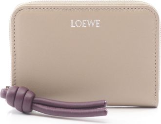 Loewe Beige Leather Coin Purse/Coin Case (Pre-Owned)