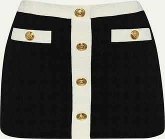 L'agence Coco Colorblock Chic Mini Skirt