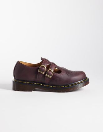 Dr. Martens 8065 Mary Jane - Scarpe rosso ciliegia Crazy Horse