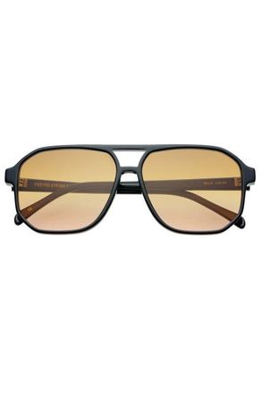 Freyrs Eyewear Billie Aviator Sunglasses in Black /Brown at Nordstrom