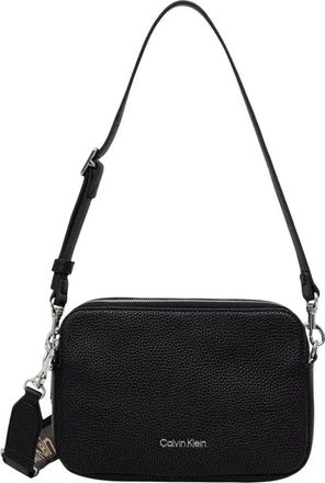 Calvin Klein 2 Strap Logo Crossbody Camera Bag - Dames - Schoudertassen - Zwart - ONE Size - Tassen
