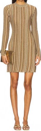 Veronica Beard Jane Mini Dress In Gold/bronze