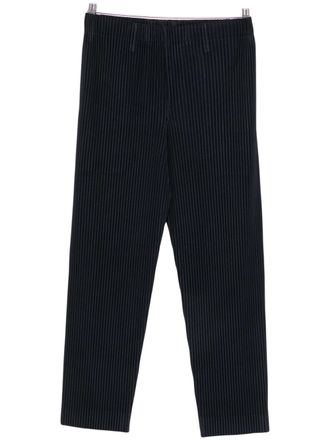 Homme Pliss&eacute; Issey Miyake Pliss&eacute;-Effect Straight-Leg Trousers with Elastic Waistband