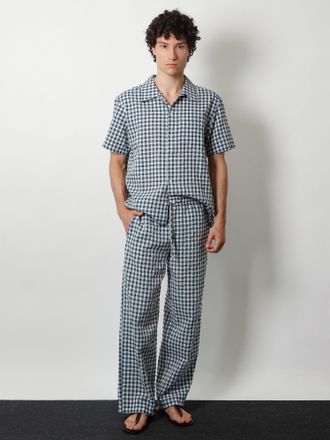 Dunst Mens Unisex Pyjama Trousers Blue Polyester