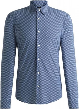 HUGO BOSS Overhemden > Nette Overhemden - Heren - Zakelijke Overhemden - Blauw - XL - Overhemden