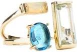 Aliita Doble Baguette Oval Ring - Dames - Ringen - Veelkleurig - 52 MM - Accessoires