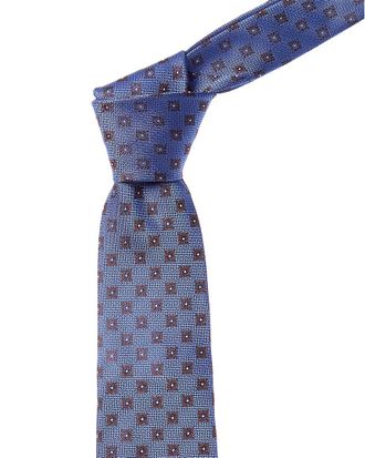 Canali Blue Squares Silk Tie