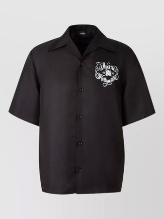 Amiri silk nylon graphic print short sleeve shirt