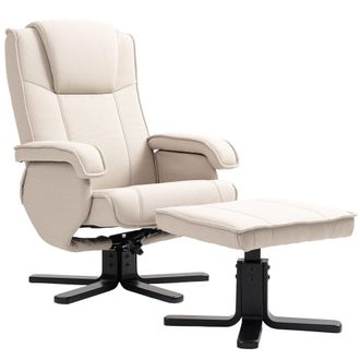 HOMCOM Sill&oacute;n con reposapi&eacute;s 67x87x96 cm beige