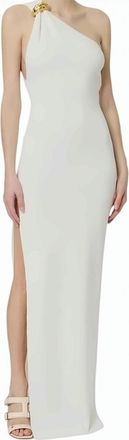 Elisabetta Franchi Red Carpet One Shoulder Knit Dress