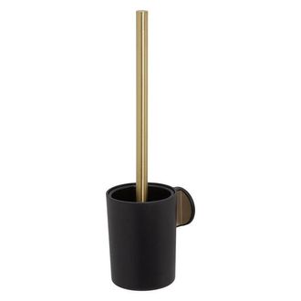 Tiger Tune Toiletborstel met houder Messing geborsteld / Zwart 9.6x38.2x12.1cm