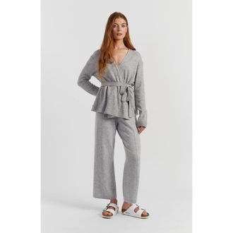 Chinti and Parker Lightweight Wool-Cashmere Wrap Cardigan in Light Grey at Nordstrom, Size X-Small