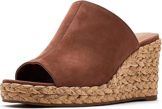 Lucky Brand Cabriah Espadrille Wedge Sandals Womens Sandals Hazelnut : 9.5 M, Leather