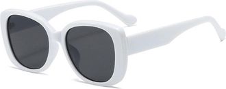 Generic Square Men Outdoor Sunglasses Women Vacation Sports Driving Sun Glasses(White)