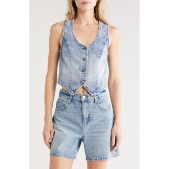 French Connection Denim Vest in Light Wash at Nordstrom Rack, Size X-Small