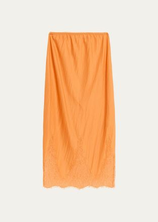 Ronny Kobo Lace-Trim Skirt