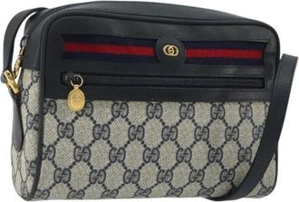 Gucci Pre-owned Vintage Schoudertas - Dames - Vintage Schoudertas - Blauw - ONE Size - Leer - Vintage