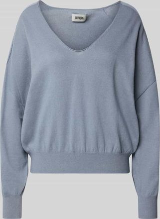 Drykorn Drykorn Strickpullover aus Baumwoll-Kaschmir-Mix Modell RISORY in Bleu, Gr&ouml;&szlig;e XS