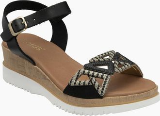 Lotus Womens Ariah Womens Sandals - Black - Size: 4