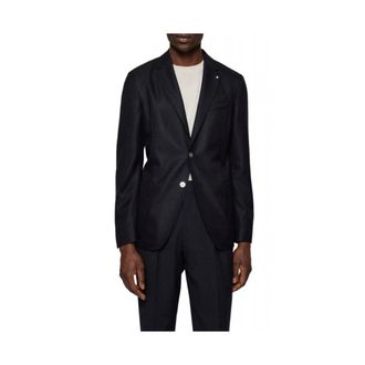 HUGO BOSS Heren, Jassen, Blauw, Maat: L Leer