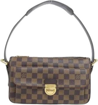 Louis Vuitton Pre-owned Shoulder Bags, female, Brown, Size: ONE SIZE Pre-owned Damier Ravello Coated Canvas Shoulder Bag