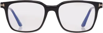 Tom Ford Blue Light Block Square Mens Eyeglasses FT6124-B 001 53