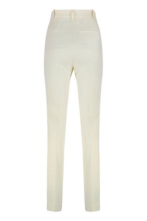Pinko Womens Trousers Skinny High-Waisted Cream Polyester