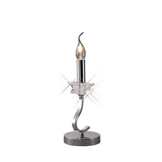 Netlighting Nydia Table Lamp WITHOUT SHADE E14 Polished ChromeCrystal in Grey
