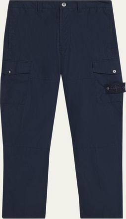 Stone Island Mens Cotton Straight Leg Cargo Pants