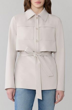 Soia & Kyo Haisley Short Trench Coat in Light Oak at Nordstrom, Size X-Large