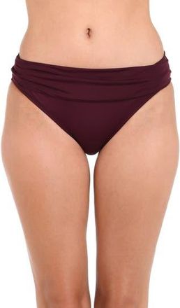 La Blanca Island Goddess Hipster Bikini Bottoms in Dark Cherry at Nordstrom Rack, Size 12