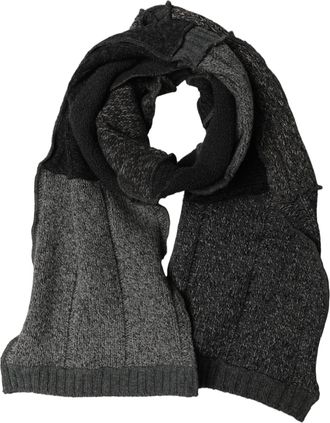 Dolce & Gabbana Multicolor Patchwork Wool Knit Shawl Womens Scarf