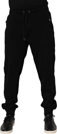 Dolce & Gabbana Black Cotton Men Jogger SweatMens Mens Pants (Pre-Owned)
