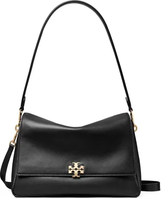 Tory Burch Charlie Leather Shoulder Bag in Black at Nordstrom