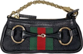 Gucci Black Green Red Color Gg Canvas Coin Purse/Coin Case (Pre-Owned)