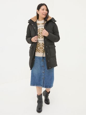Fat Face FatFace Maddie Black Puffer Coat