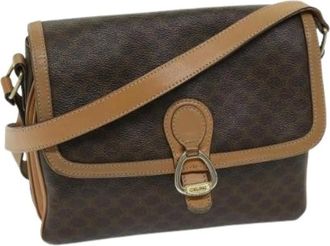 Celine Pre-owned Cross Body Bags, female, Brown, Size: ONE SIZE Pre-owned Canvas Cross Body Bag