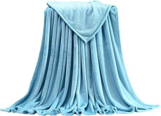 OEM &iexcl;liquidaci&oacute;n Manta/almohad&oacute;n/coj&iacute;n De Sof&aacute;/ropa De Cama De Felpa Suave Y C&aacute;lida De Color Liso Tahtuvzn, Azul, 99,9 X 140,1 Cm, Decoraci&oacute;n Del Hogar