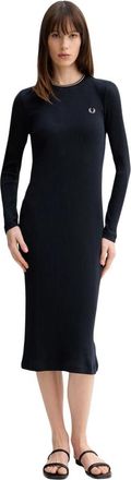 Fred Perry Midi Kleedjes - Dames - Casual kleedjes - Blauw - S - Kleedjes
