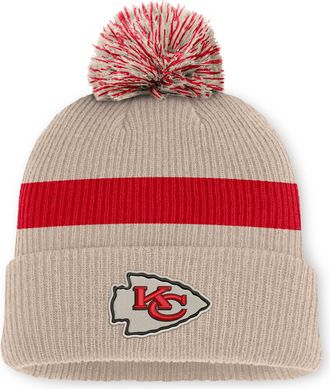 Nike Kansas City Chiefs Rewind Peak Nike Mens NFL Cuffed Pom Beanie in Brown | NF160J2Q7G-M17