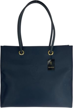 Saint Laurent Black Nylon Leather Shoulder Bag Tote Bag (Pre-Owned)